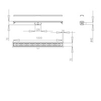Douchegoot Best Design Nice Met Flens 100cm RVS