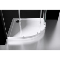 Douchecabine Best Design Project 1/4 Ronde Douchecabine 80x80x190cm Glas 5mm Aluminium Profiel