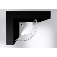 Douchecabine Best Design Project 1/4 Ronde Douchecabine 80x80x190cm Glas 5mm Aluminium Profiel