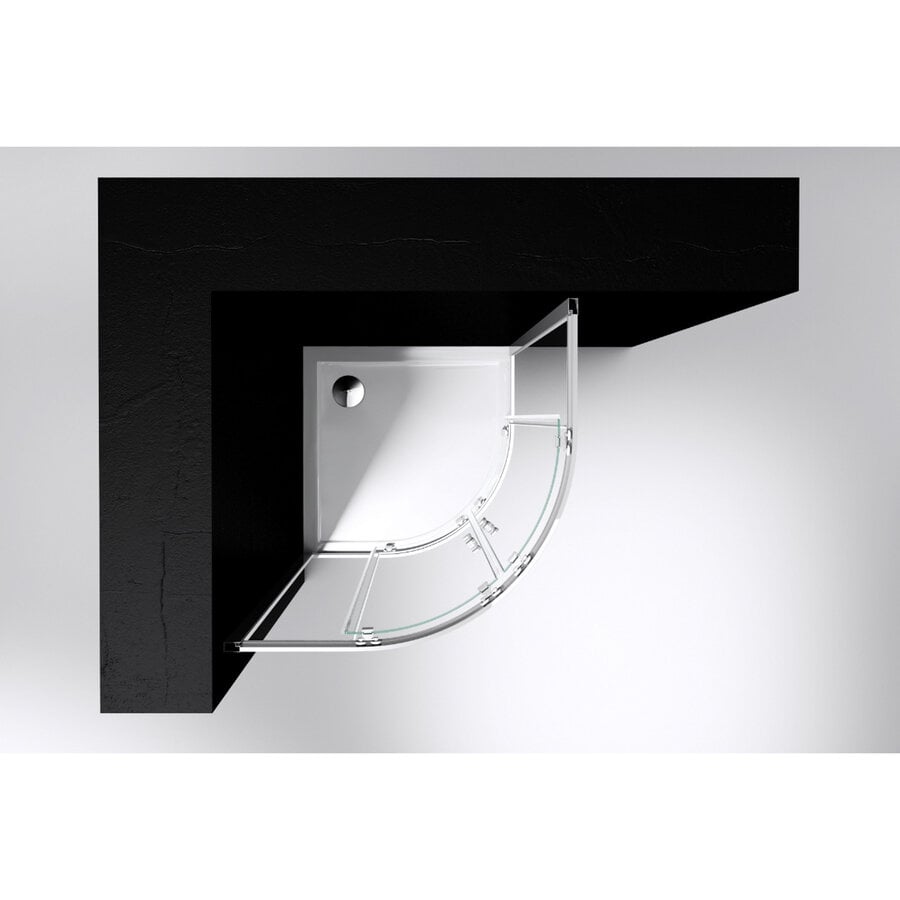 Douchecabine Best Design Project 1/4 Ronde Douchecabine 80x80x190cm Glas 5mm Aluminium Profiel