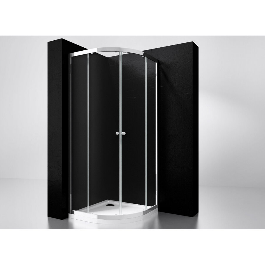 Douchecabine Best Design Project 1/4 Ronde Douchecabine 90x90x190cm Glas 5mm Aluminium Profiel