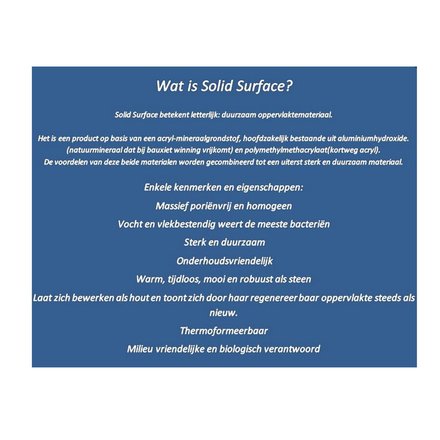 Best-Design "Oasis" Wastafel "Just-Solid" 60x45x14,5cm Mat Wit