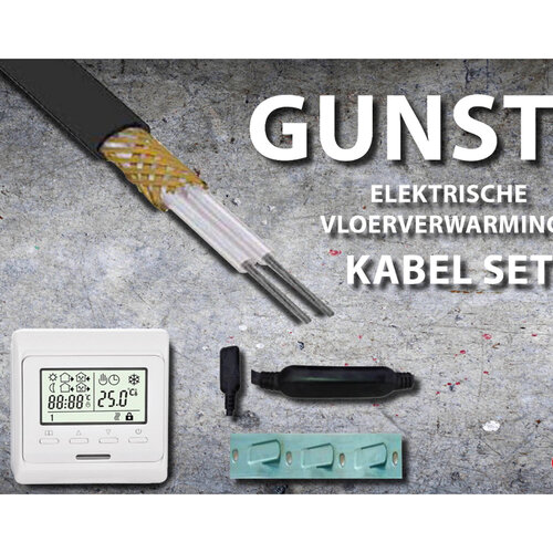 Best-Design "Gunstig" Vloerverwarmings Kabel Set 39,3 Mtr 780 Watt (7,8 m2) 