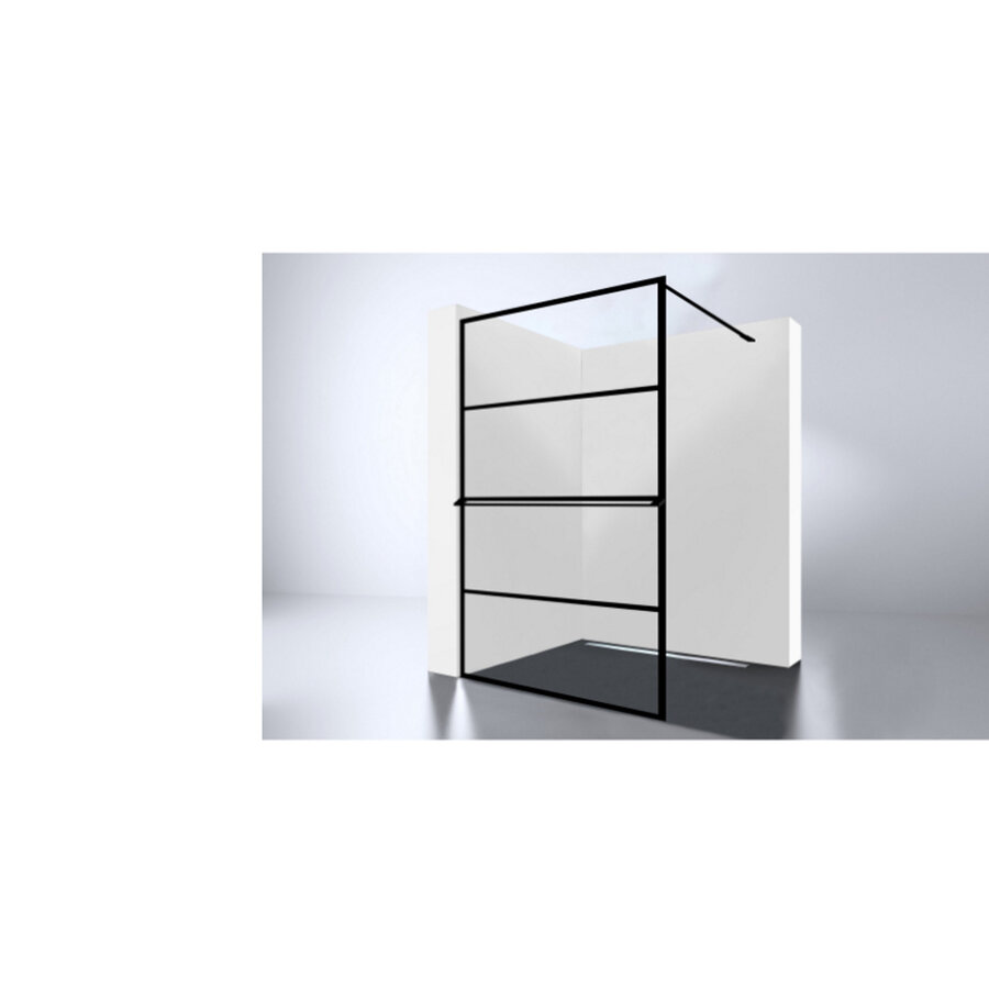 Best-Design "Noire" Losse Handdoekbeugel Tbv.Inloopdouche 1200 mm