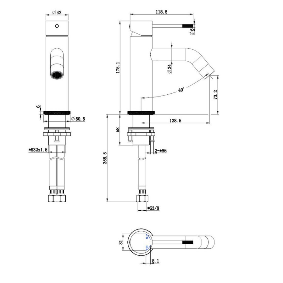 Best-Design "Chrome-Polina" Wastafelmengkraan Chroom
