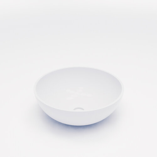 Waskom BWS Dorn 40X40X15cm Rond Solid Wit Glans 