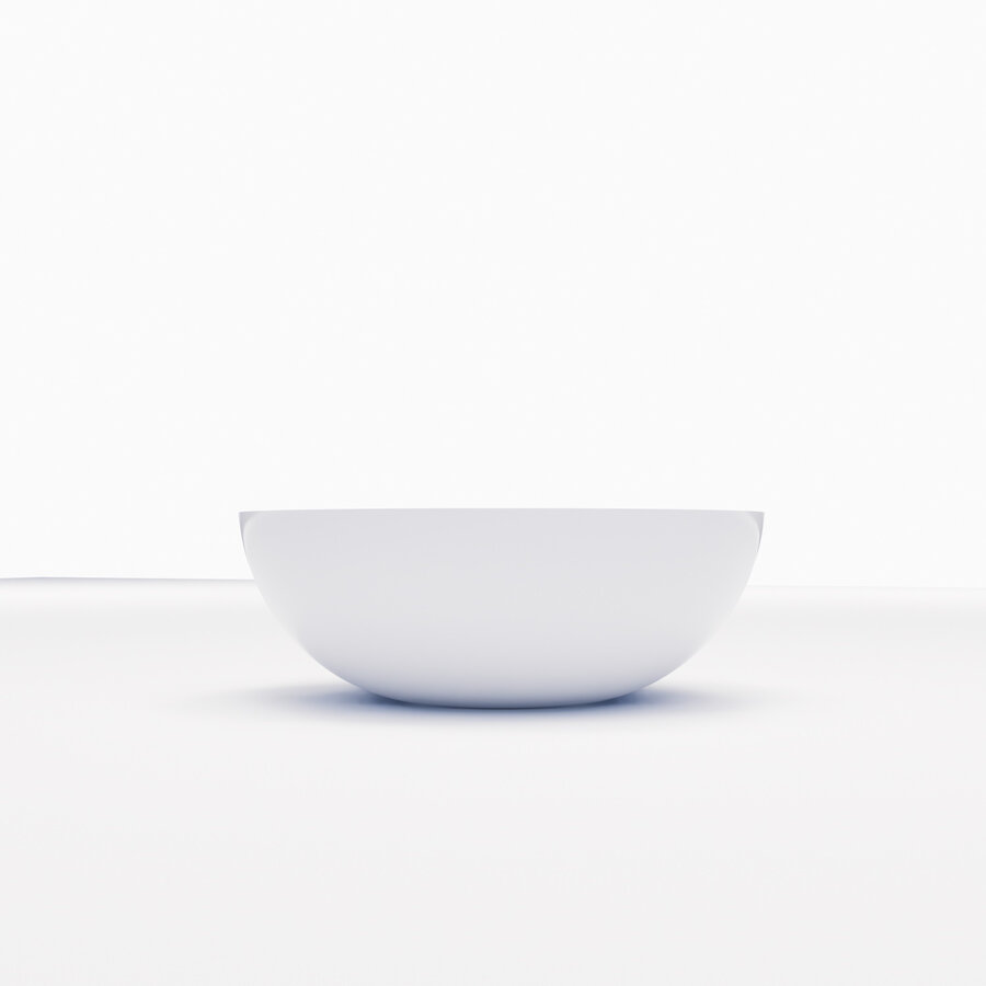 Waskom BWS Dorn 40X40X15cm Rond Solid Wit Glans