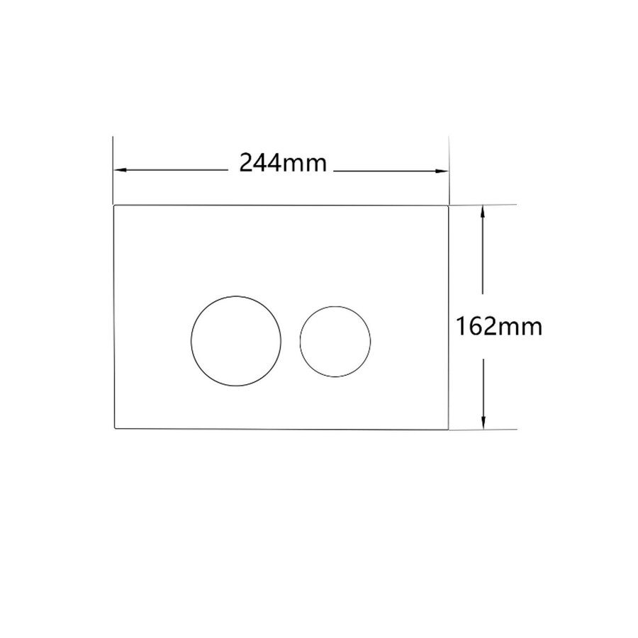 Bedieningsplaat Qeramiq Push Met DualfFush Frontbediening ABS Rond Glans Wit