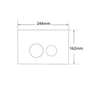 Bedieningsplaat Qeramiq Push Met DualfFush Frontbediening ABS Rond Mat Zwart