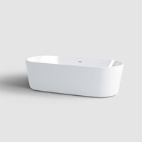 Clou InBe Vrijstaand Ligbad Ovaal 178x80x56 cm Acryl Wit Met Overloop Wit