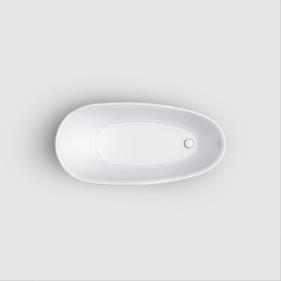 Clou InBe Vrijstaand Ligbad Wit Acryl 150x73x58cm Met Plug En Sifon Wit