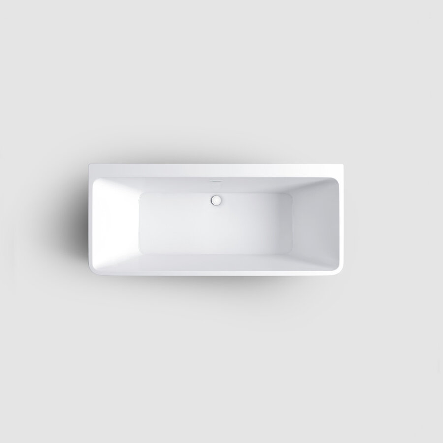 Clou InBe Ligbad Wandmodel Back to Wall 170x75x58 cm Acryl Wit Met Viega Badafvoer en Overloop Wit