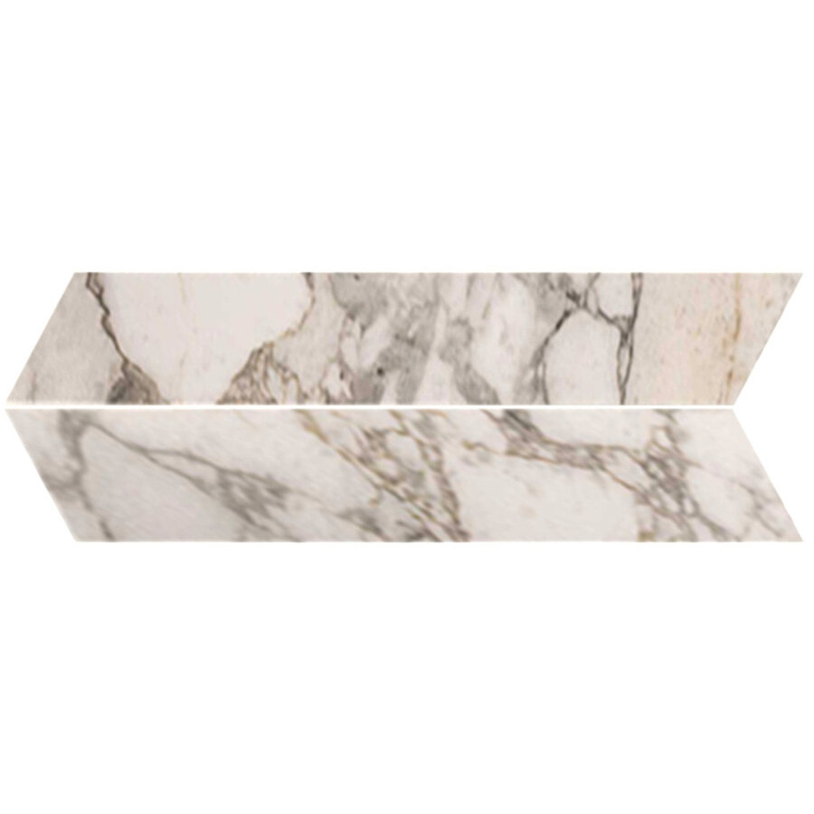 Vloertegel Flaviker Supreme Memories 7.5x40.7 cm Mat Wit (Prijs per M2)