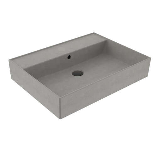 Wastafel Sanilux Edge Keramiek 60 0 Kraangaten Warm Beton 