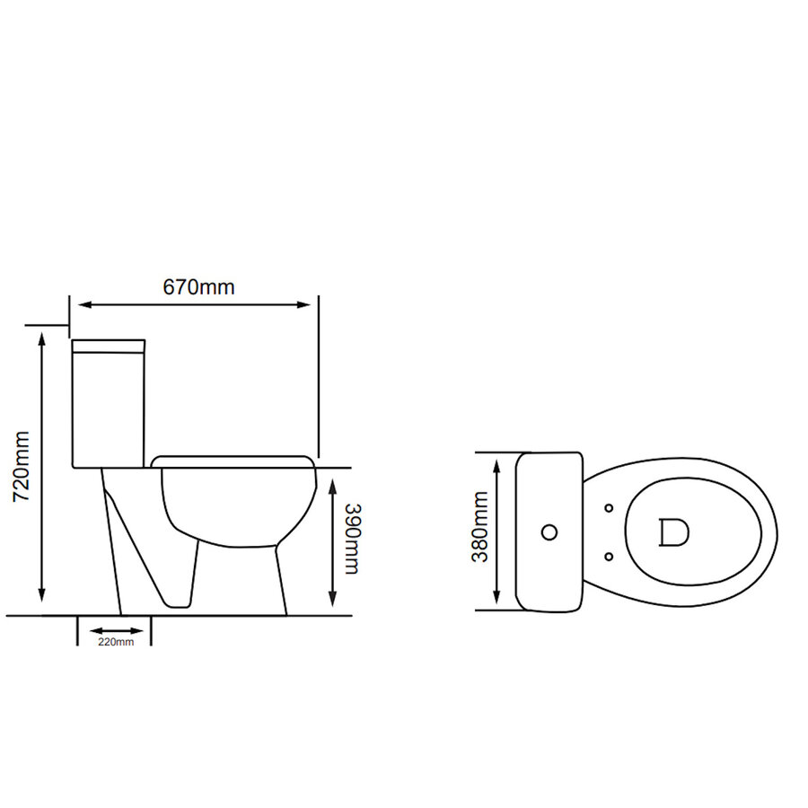 Duoblok BWS Clean Staand Compleet Glans Wit PK
