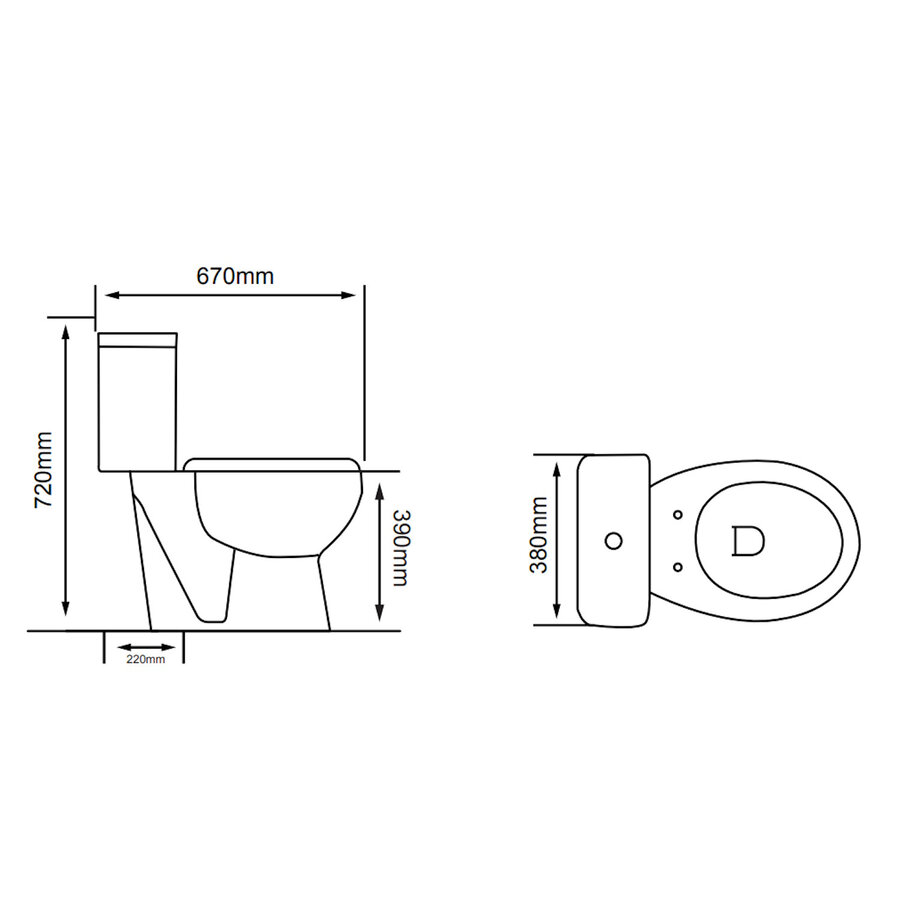 Duoblok BWS Clean Staand Compleet Glans Wit AO