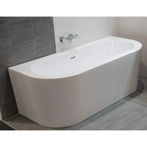 NIET MEER LEVERBAAR Half Vrijstaand Bad Sanilux Moon 170 cm Glans Wit 
