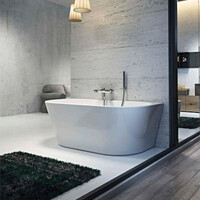 NIET MEER LEVERBAAR Half Vrijstaand Bad Sanilux Moon 170 cm Glans Wit