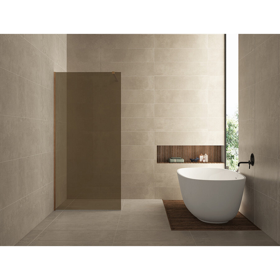 Inloopdouche BWS Danielle Brons Rookglas 90x200 8mm Nano Coating