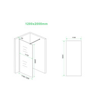 Inloopdouche Wiesbaden Slim Brons Rookglas 120x200 8mm Nano Coating