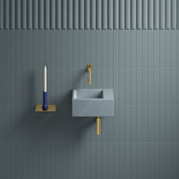 Telefoon Douche Planchet Clou Sjokker Wandmodel Goud Geborsteld PVD