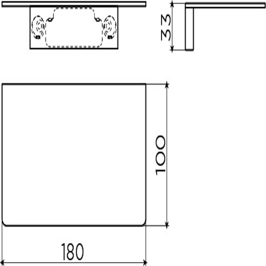 Telefoon Douche Planchet Clou Sjokker Wandmodel Gunmetal Geborsteld PVD