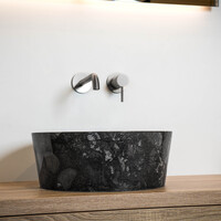 Waskom Loutro Bali B Rond 40x40x15 cm Marmer Black