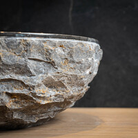 Waskom Loutro Petros Rond 30x30x14 cm Black