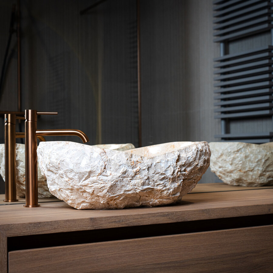 Waskom Loutro Kev S Rechthoek 50x35x20 cm Marmer Sand