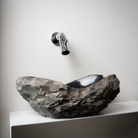 Waskom Loutro Kev B Rechthoek 25x12x10 cm Natuursteen Black