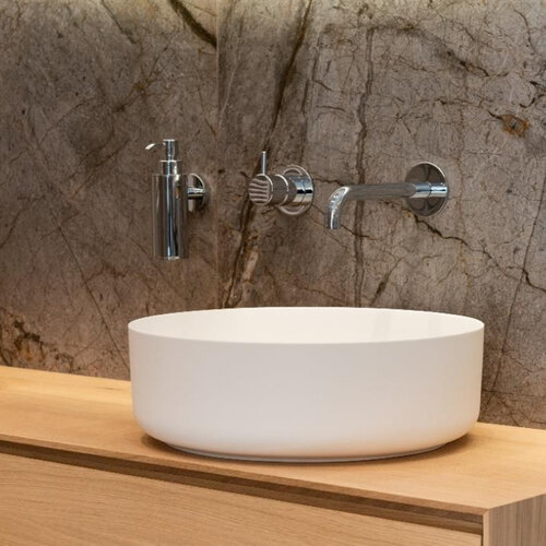 Waskom Loutro Malia M Rond 42x42x13.5 cm Mat Wit 