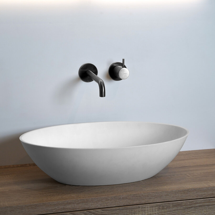 Waskom Loutro Adela Rechthoek 57x40.5x13.5 cm Hoogglans Wit