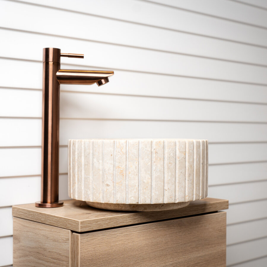 Waskom Loutro Jadya Mini Rond 25x25x12 cm Marmer