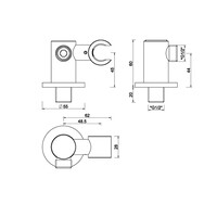 Handdouchehouder BWS Antonia Luxe Doucheaansluiting met Kantelbare Opsteek 1/2'' RVS