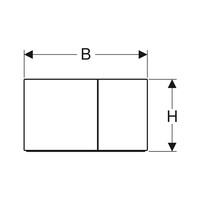 Drukplaat Geberit Sigma 70 Frontbediening 2-toets RVS