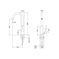 Wastafelkraan IVY Bond Draaibare Uitloop Coldstart Mat Zwart PED