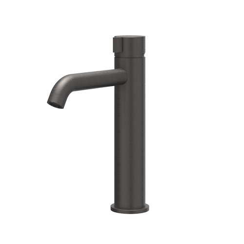 Wastafelkraan IVY Tribe Model M Coldstart RVS316 Geborsteld Carbon Black PVD 