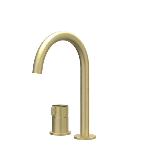 Wastafelkraan IVY Tribe Coldstart 2-gats RVS316 Geborsteld Mat Goud PVD 