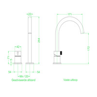 Wastafelkraan IVY Tribe Coldstart 2-gats RVS316 Geborsteld Mat Koper PVD