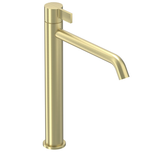 Wastafelkraan IVY Pact Model L Coldstart Geborsteld Mat Goud PVD 