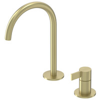 Wastafelkraan IVY Pact  Coldstart 2-gats Geborsteld Mat Goud PVD