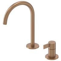 Wastafelkraan IVY Pact Coldstart 2-gats Geborsteld Mat Koper PVD