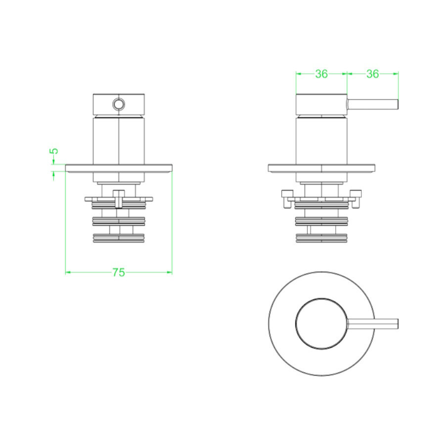 Afbouwdeel IVY Bond Inbouw Douchemengkraan Met Ronde Rozet Chroom