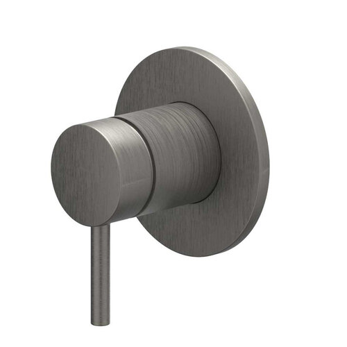 Afbouwdeel IVY Bond Inbouw douchemengkraan Met Ronde Rozet Geborsteld Metal Black PVD 