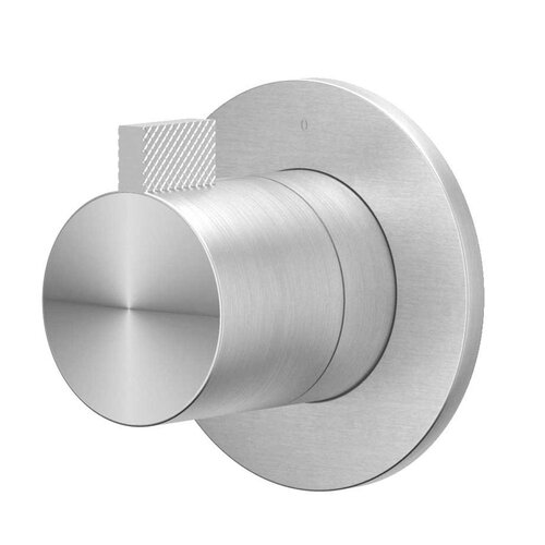 Afbouwdeel IVY Doorstroom inbouwstopkraan Symmetry Met Rond Rozet Geborsteld RVS316 