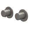 Afbouwdeel IVY Bond Inbouwthermostaat Symmetry 2-Weg Stop-Omstel Met Rond Rozet Geborsteld Metal Black PVD