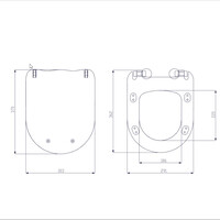 Toiletbril BWS Ducky 37 x 30.3 Cm Geel
