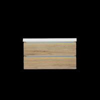 Onderkast Sanilux Trendline Met Greeplijst Aluminium 120x47x52 Cm Naturel Oak