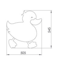 Spiegel BWS Ducky Eendvorm 54.5 x 50.5 Cm Geel