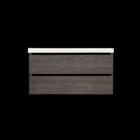 Onderkast Sanilux Trendline Met Greeplijst Mat Zwart 120x47x52 Cm Silver Oak